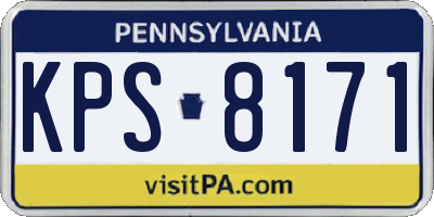 PA license plate KPS8171