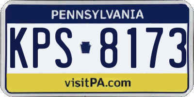 PA license plate KPS8173