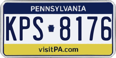 PA license plate KPS8176