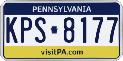 PA license plate KPS8177
