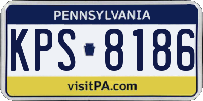 PA license plate KPS8186