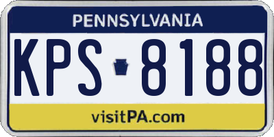 PA license plate KPS8188