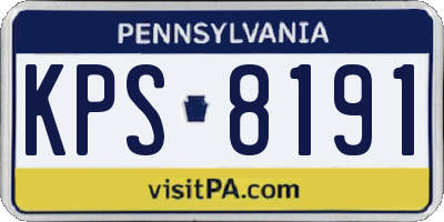 PA license plate KPS8191