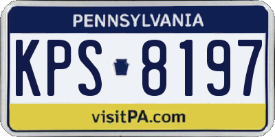 PA license plate KPS8197