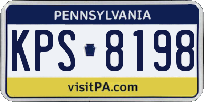 PA license plate KPS8198