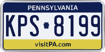 PA license plate KPS8199