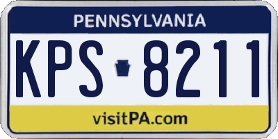 PA license plate KPS8211