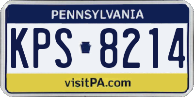 PA license plate KPS8214