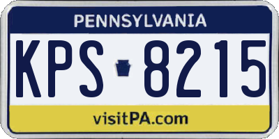 PA license plate KPS8215