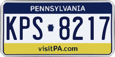PA license plate KPS8217