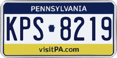 PA license plate KPS8219