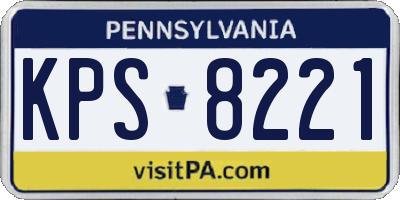 PA license plate KPS8221