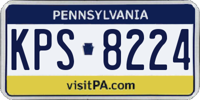 PA license plate KPS8224