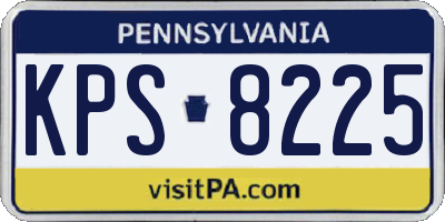PA license plate KPS8225