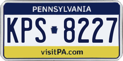 PA license plate KPS8227
