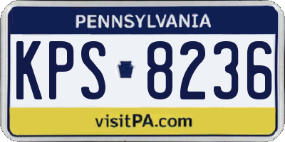 PA license plate KPS8236