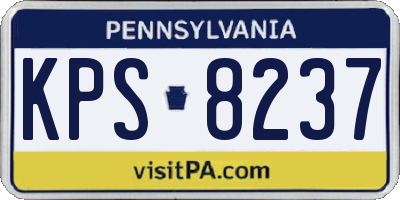 PA license plate KPS8237