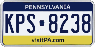 PA license plate KPS8238