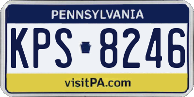 PA license plate KPS8246