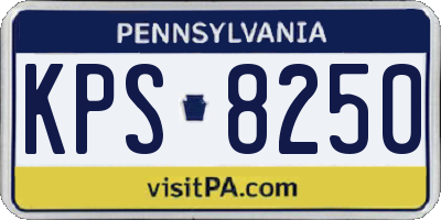PA license plate KPS8250