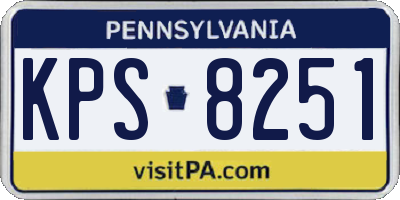 PA license plate KPS8251