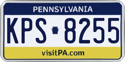 PA license plate KPS8255