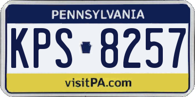 PA license plate KPS8257