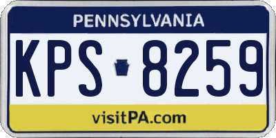 PA license plate KPS8259
