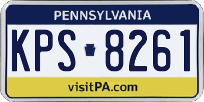 PA license plate KPS8261