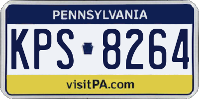 PA license plate KPS8264