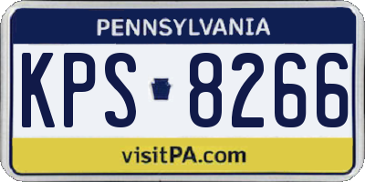 PA license plate KPS8266