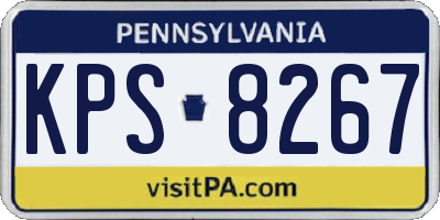 PA license plate KPS8267