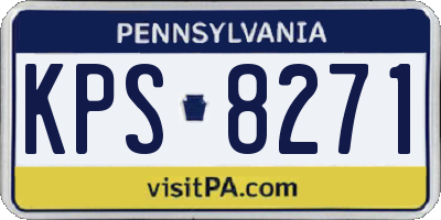 PA license plate KPS8271