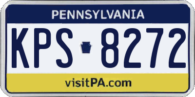 PA license plate KPS8272