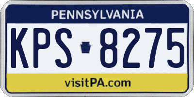 PA license plate KPS8275