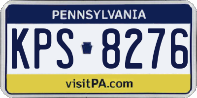 PA license plate KPS8276