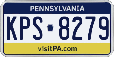PA license plate KPS8279