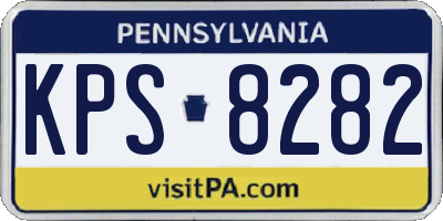 PA license plate KPS8282