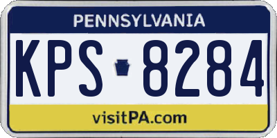 PA license plate KPS8284