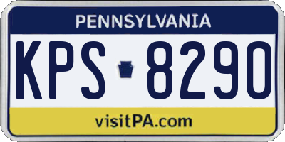 PA license plate KPS8290