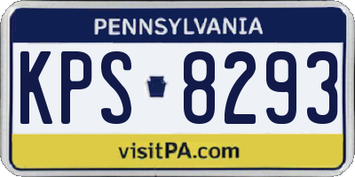 PA license plate KPS8293