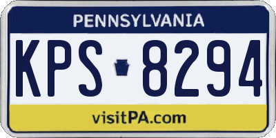 PA license plate KPS8294
