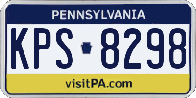 PA license plate KPS8298