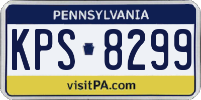 PA license plate KPS8299