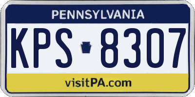 PA license plate KPS8307