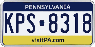 PA license plate KPS8318