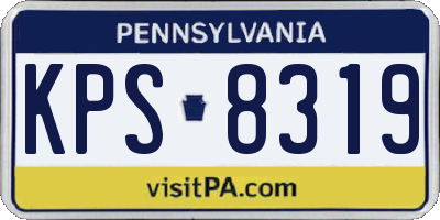 PA license plate KPS8319