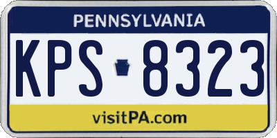 PA license plate KPS8323