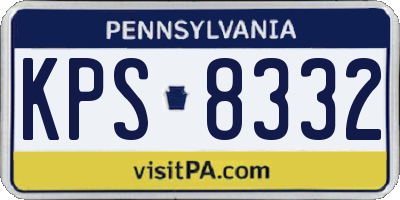 PA license plate KPS8332