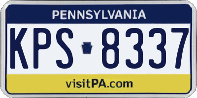 PA license plate KPS8337